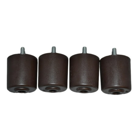 Bendable Legs - 2 Inches (Set of 4) Plastic - Brown Furniture Legs