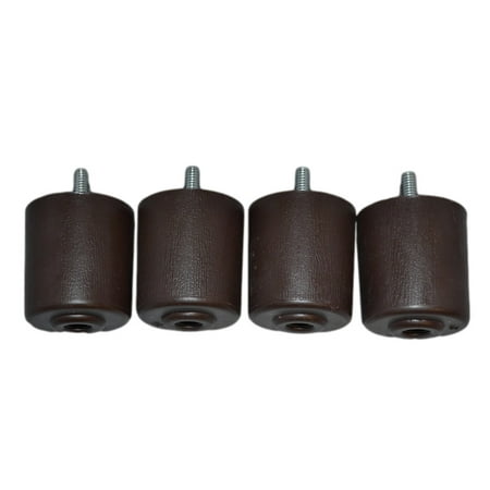 2 Inches (Set of 4) Plastic - Brown Furniture