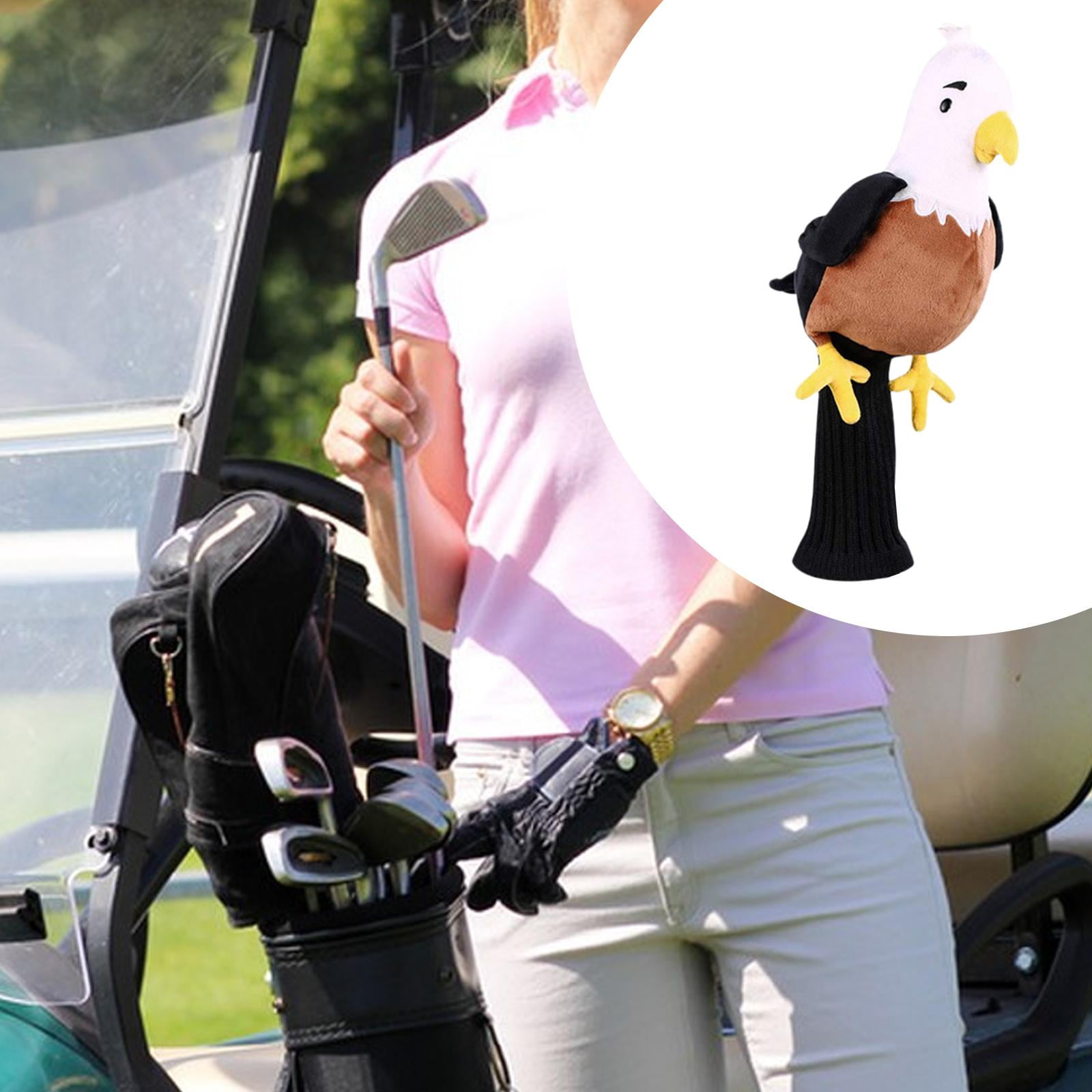 Golf Headcover Driver Protector Knitted Plush Animal Design Fits Adults and Golfers