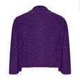 thumbnail image 4 of UDAUDU Women's Sheer Mesh Crop Tops Shrug 3/4 Sleeve Going Out Lightweight 2026 Spring Summer Cardigan Jacket Purple XL, 4 of 6