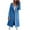 Blue, variant on Herrnalise Jackets For Women And Winter Solid Color Medium Long Cardigan Button Coat Tops Shackets For Women 2024 fall Khaki,L