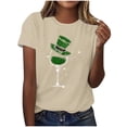 thumbnail image 1 of Mujeres Manga Corta de Verano Tops Impreso Sudadera Casual, Cuello Redondo Blusa Ligera para la Primavera Y el Verano, 1 of 4