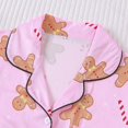 thumbnail image 5 of WIBACKER S-2XL Christmas Womens Pajamas Set Short Sleeve Button Down 2 Piece Loungewear Sets Gingerbread Man Sleepwear, 5 of 9
