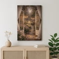 thumbnail image 3 of Canvas Print Night Garden Wall Art Dark Academia Decorative for Living Room Bedroom - 32"x48", 3 of 8