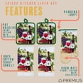 thumbnail image 2 of PREMIUS 5 Piece Printed Kitchen Linen Set, Wine, 2 Cotton Towels, 2 Pot Holders, 1 Oven Mitt, 2 of 8