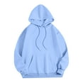 thumbnail image 5 of Women'S Casual Zip-Up Hoodie, Long Sleeve Loose Fit Pullover With Pockets, Soft Streetwear Sweatshirt For Everyday Wrm Rose And Olive Clothing College Outfits Shirts (XL, Sky Blue) ZMTing, 5 of 5