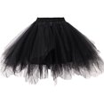 thumbnail image 1 of Falda de tul negra para mujer, falda corta de ballet, vestido de fiesta, vestido de noche, accesorios para ocasiones JM JM Rojo Verde, 1 of 5