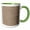 Green/White, variant on 3drose, Image of Burlap Texture of Brown Color. Just a Decorative Background, 11oz Two-tone Red Mug