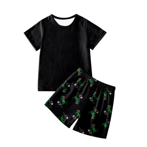 WOYY Toddler Boys Pajamas Short Sleeved T-Shirt & Shorts Sleepwear Outfits, Sizes 3-4T
