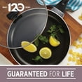 thumbnail image 6 of Farberware Dishwasher Safe Nonstick 3 Quart Straining Saucepan with Tempered Glass Lid and Pour Spouts, Champagne, 6 of 10