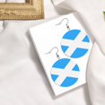 thumbnail image 4 of Flag Of Scotland Dangle Round Lightweight Drop Circle Earrings For Women, 4 of 6