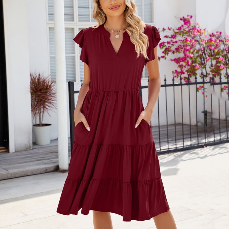lady v elsie dress Elsie & Zoey Midi Dress Elle Sleeveless Stretch Denim Square Neck –  shopflowersplus.com main image 1