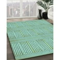 thumbnail image 3 of Ahgly Company Machine Washable Indoor Round Transitional Medium Sea Green Area Rugs, 4' Round, 3 of 7