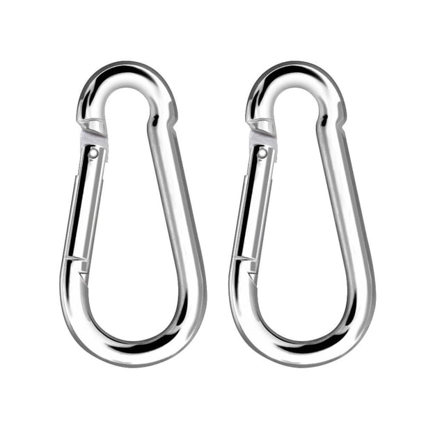 2 mosquetones resistentes para niños, columpio, escalada, hamaca, llavero, cadena para botellas
