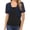 A01 Dark Blue, variant on Cropped Cardigan for Women Shrug Chiffon Open Front Ruffle Sleeve Cropped Bolero for Evening Dressy Elegant Blouse Tops Open Front Cardigan