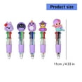 thumbnail image 3 of Retractable Multicolored Pen 4 Color-in-1 Ballpoint Pens 0.7mm Tip for Student Writing Note Taking Journaling, 3 of 9