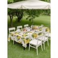 thumbnail image 5 of 52x70 Inch Outdoor Tablecloth with Umbrella Hole Zipper Rectangle Lemon Rectangular Tablecloths Outside Waterproof Vintage Yellow Summer Fruit Leaf Flower Patio Table Cloth Cover for Picnic Party, 5 of 8