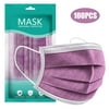 WFJCJPAF 100PC Disposable Face Masks Breathable Comfortable Face Mask Elastic Ear Loop Non-Woven Facial Filter Mask 3-Layer Safety Face Cover