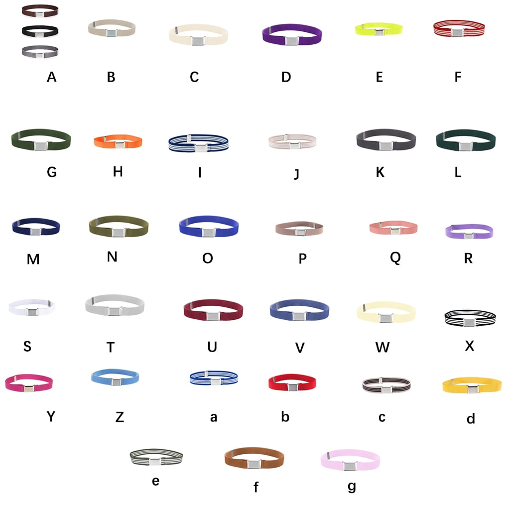 Rairsky 3 Pièces Ceinture Sans Boucle Enfant Réglable Ceinture Enfant Sans Boucle Invisible Ceintures Élastiques Sans Boucle Pour Enfants 37cm-57cm Pour Garçons Et Filles (3 Couleurs