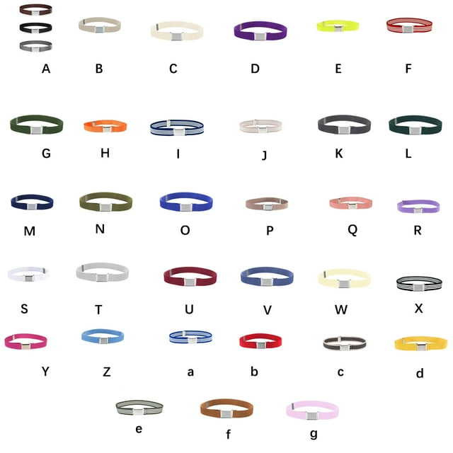 1 Set Simple Conception Enfants Élastique Ceinture Garçons Réglable Boucle Extensible Ceinture Réutilisable Jeans Vêtements Accessoires Jaune Clair