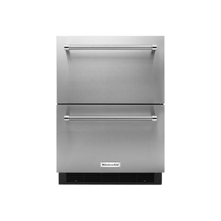 KitchenAid - 4.7 Cu. Ft. Compact Double-Drawer Refrigerator - Stainless steel