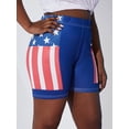 thumbnail image 2 of Rosegal Plus Size American Flag Print Shorts Blue 3X, 2 of 4