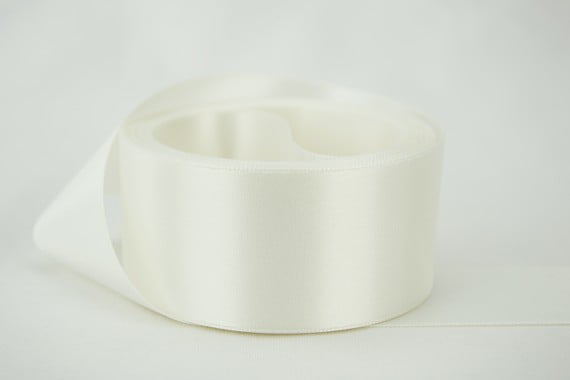 7//8-100 YARDS 5//8 Polyester 1-1//2 7//8 WHITE Single Face Satin Ribbon Roll Choose Size 1//4 3//8