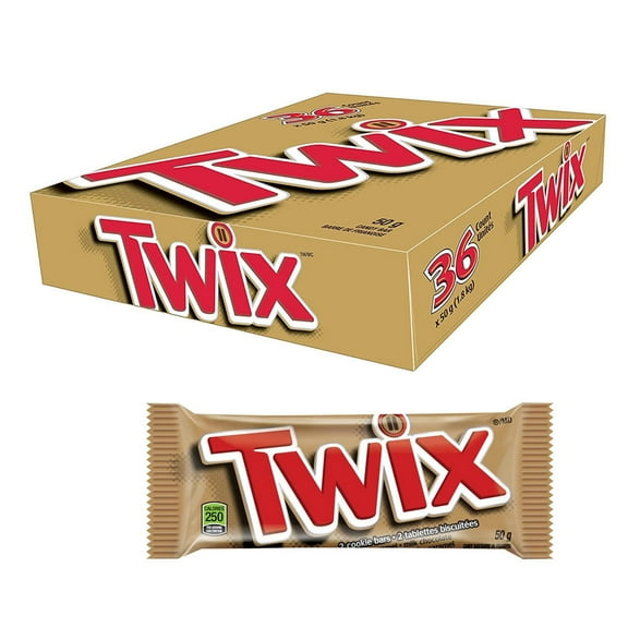 Twix Cookie Bar 2-Piece 50g, 36 Count per Box
