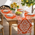 thumbnail image 6 of Placemats Set of 4, Orange Flower Place Mats Classical Luxury Abstract Art Tablemats Washable Placemat Table Decoration for Kitchen Table Dinner Party Home Decor Indoor Outdoor 13x19 Inch, 6 of 9