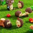 thumbnail image 4 of LABSERRON 7Pcs Tiny Hedgehog Shaped Miniature Decor Resin Figurines For Indoor And Outdoor Garden, 4 of 8