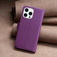 thumbnail image 5 of Nalacover Premium High Quality Wallet Case for iPhone 13 Pro Max, Strong Magnetic Clasp Case with [RFID Blocking] Card Holder Kickstand Magnetic,Leather Flip Case For iPhone 13 Pro Max, Purple, 5 of 8