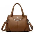 thumbnail image 3 of Bolsos de mano de piel sintética suave auténtica para mujer, bolso de hombro vintage, bolso de mano de diseñador de lujo para mujer, bolsos de mano de gran capacidad, Sac A Main, 3 of 5