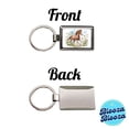 thumbnail image 4 of Horse Watercolor Design With Daisies Metal Rectangle Keychain, 4 of 7