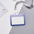 thumbnail image 6 of Naloa Glittering Blue Purple Card Badge Holder Work Badge Sleeve for Office, School, Factory, ID Credit Cards, Driver Licenses and Passes, 6 of 7