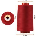 thumbnail image 2 of New brothread 4 Large Cones of Polyester Sewing Serger Quilting Thread - 5500Y (5000M) - Red, 2 of 7