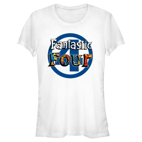 Juniors Marvel: Fantastic Four Photo Logo T Shirt