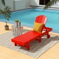 thumbnail image 2 of Polytrends  Laguna All Weather Poly Pool Outdoor Chaise Lounge - with Wheels Red, 2 of 5