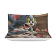 thumbnail image 3 of Tom And Jerry 3-Piece Bedding Set Warm And Comfortable Soft Duvet Cover Bed Set with 1 Duvet Cover And 2 Pillowcases for Boys Girls Kids Adult Bedroom All Season, 3 of 8