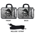 thumbnail image 2 of WIRESTER 15" Neoprene Fabric Laptop Sleeve Bag Case for Laptop Macbook Tablet Chromebook, Gray Skull Raven, 2 of 6