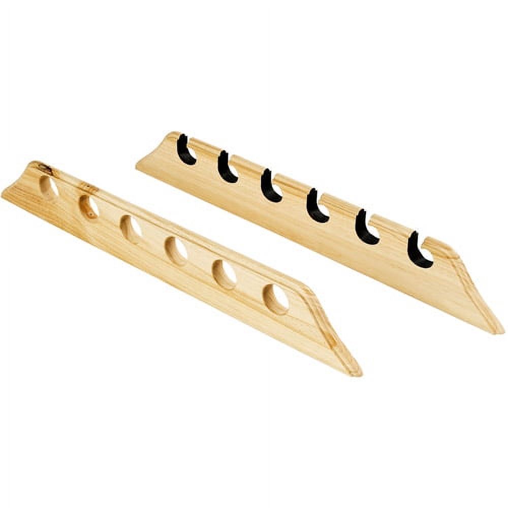 Organized Fishing Lacquered Pine Horizontal Wall Rack - 6 Rods - image 2 of 2