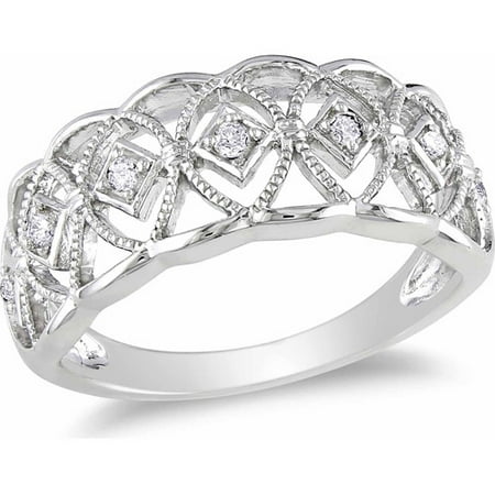 Miabella Diamond Accent Sterling Silver Fashion Ring