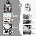 thumbnail image 5 of Cshidworld Clear Bag Stadium Approved 12x12x6, Clear Tote Bag with Reinforced Strap, Crossbody Messenger Shoulder Bag, Transparent Tote Lunch Bag for Work, Sports Games Concerts Festival, Black, 5 of 7