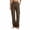 Brown, variant on Women's Relaxed Straight Work Pants High Waisted Cotton Twill Cargo Pants Women with Multiple Pockets Button for Work to Weekend