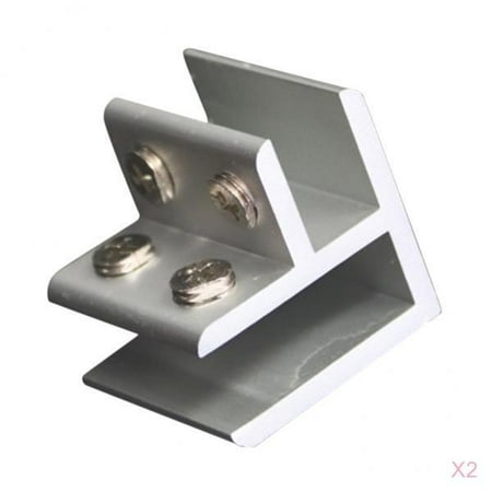 

2x Aluminum Alloy Glass Clamp Bracket Holder Support Fit for 12mm Glasses No - A