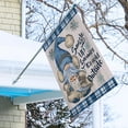 thumbnail image 6 of Home Decorative Snuggle Up Gnomies It''s Cold Outside Winter House Flag, Blue Gnome Garden Yard Outside Decorations, Snowflakes Farmhouse Outdoor Large Decor Double Sided 28x40, 6 of 6
