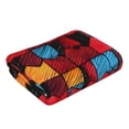 thumbnail image 4 of Polyester Long Towel Multi-Size Water Absorption Good Bright Fluffy Soft For Bathroom Swimming Pool Beach Outdoor Travel Red Colorful Houndstooth Hand-Drawn Sketch_1, 4 of 8