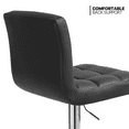 thumbnail image 6 of MoNiBloom Set of 4 Faux Leather Adjustable Swivel Bar Stools with Square Back, Kitchen Counter Height Barstools Dining Chairs, Black, 6 of 10