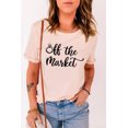 thumbnail image 1 of ABPHQTO Camiseta rosa de manga corta con cuello redondo Off The Market para mujer, 1 of 5
