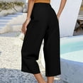 thumbnail image 3 of Women's Casual Loose Straight Leg Pants Summer Comfortable Everyday Wear Solid Color Cropped Trousers For Spring And Season Women Pants Casual High Waist 80s Pants for Women plus Size Sweat Pants Wide, 3 of 6
