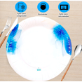 thumbnail image 4 of 24 Pz Plato Desechable De Cartón Decorativo Premium Loto Azul 9 pulgadas, 4 of 5
